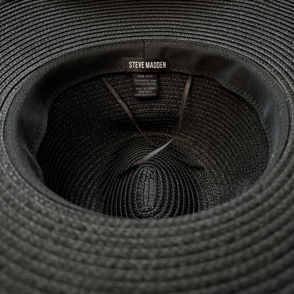 Steve Madden Poppy Woven Panama Hat - Picture 8 of 8